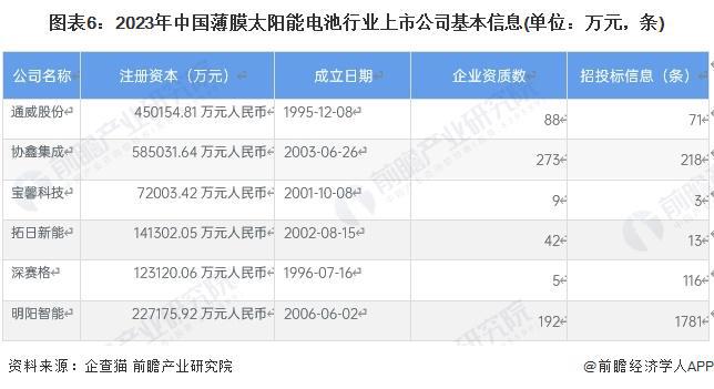 【全网最全】2024年薄膜太阳能电池行业上市公司全方位对比(附业务布局汇总、业绩对比、业务规划等)(图2)