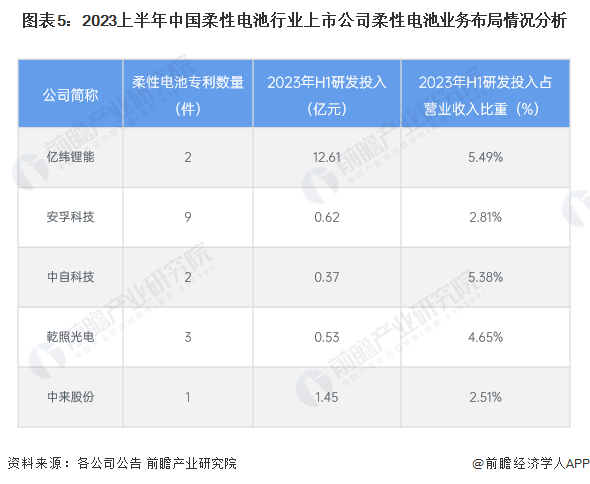 【行业深度】2024年中国柔性电池行业竞争格局及市场份额分析市场集中度较低(图5)