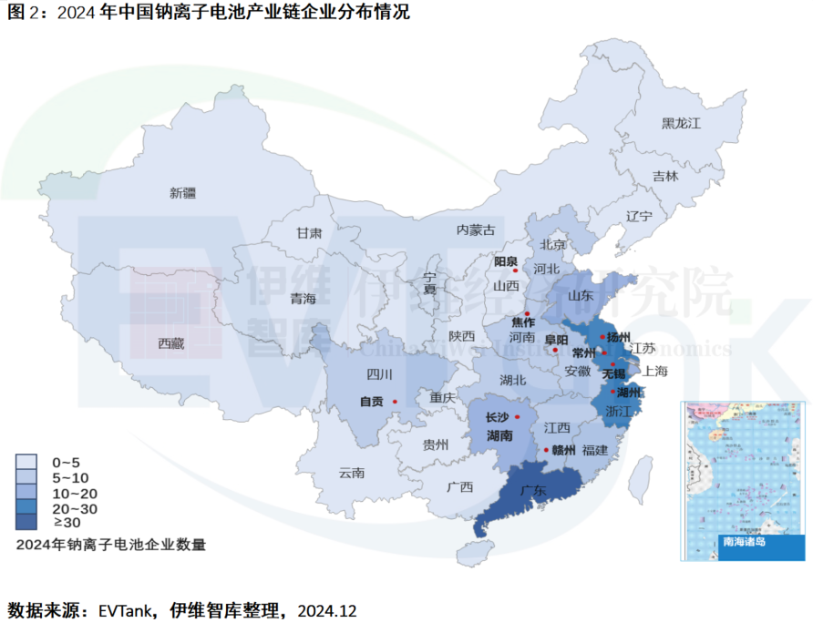 2024年中国钠电池出货量将超2GWh十大产业特色城市出炉(图2)